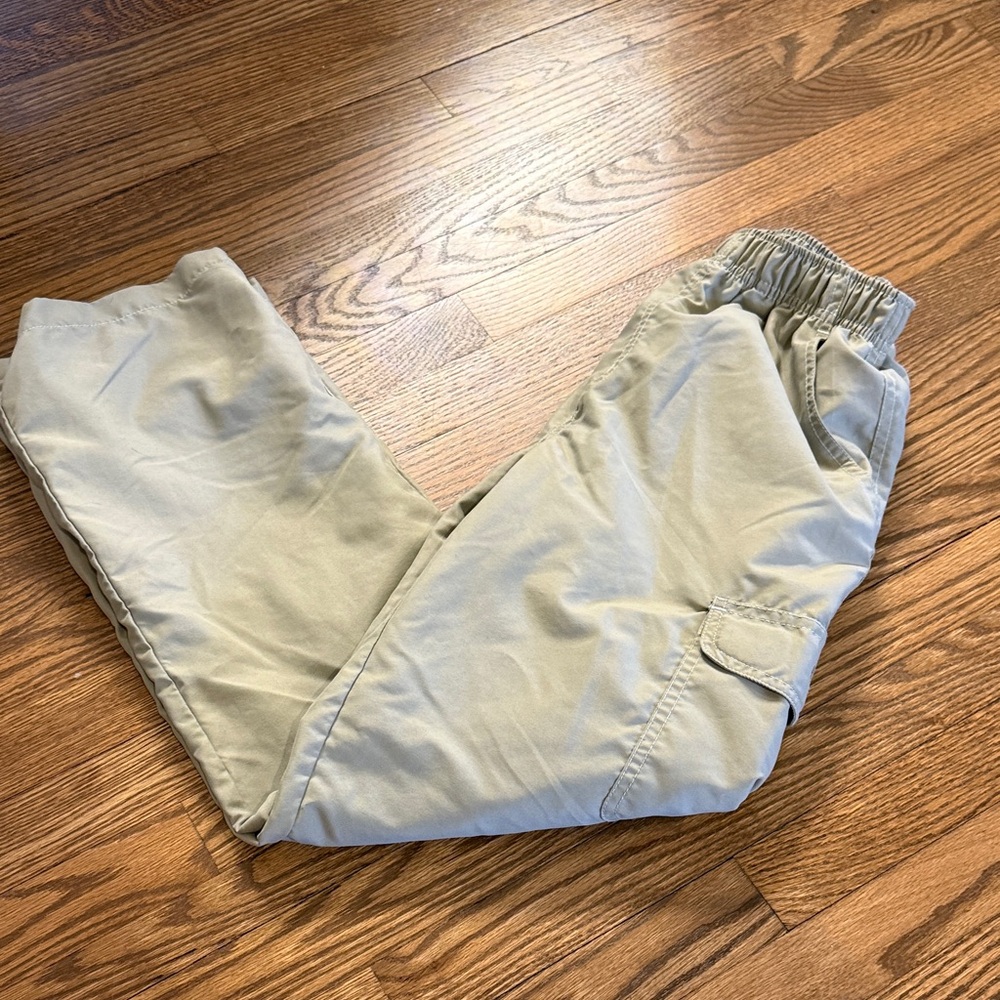 Quiksilver Boys Light Khaki Elastic-Waist Cargo Pants Size Medium